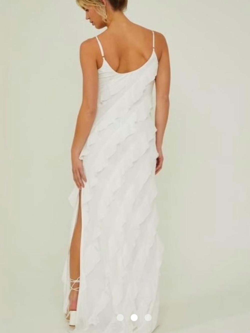 Altar'd State White Ruffle Maxi Dress - Picture 2 of 6